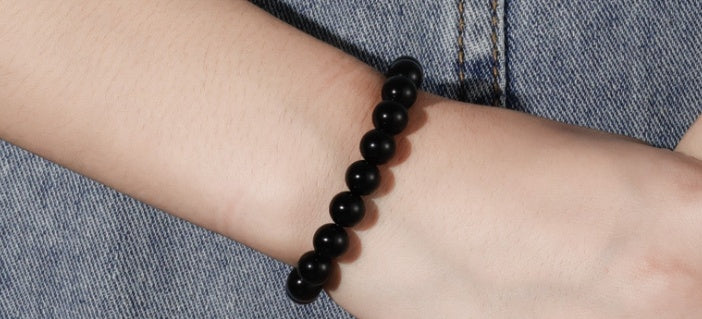 Black Onyx Geometric Bracelet for Women – Health-Care Beaded Bracelet