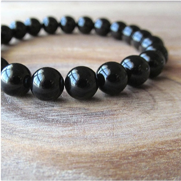 Black Onyx Geometric Bracelet for Women – Health-Care Beaded Bracelet