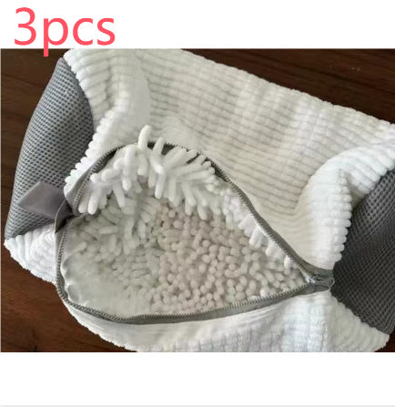 Reusable Shoe Laundry Bag for Washing Machines – Zippered Shoe Wash Bag with Chenille Microfiber for Sneakers, Tennis Shoes, and Dirt Removal