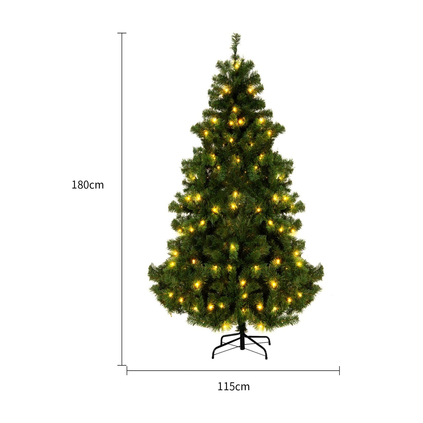 Christmas Tree PVC Artificial Snow Tree – Window Decoration Cedar Tree with Lights for Christmas