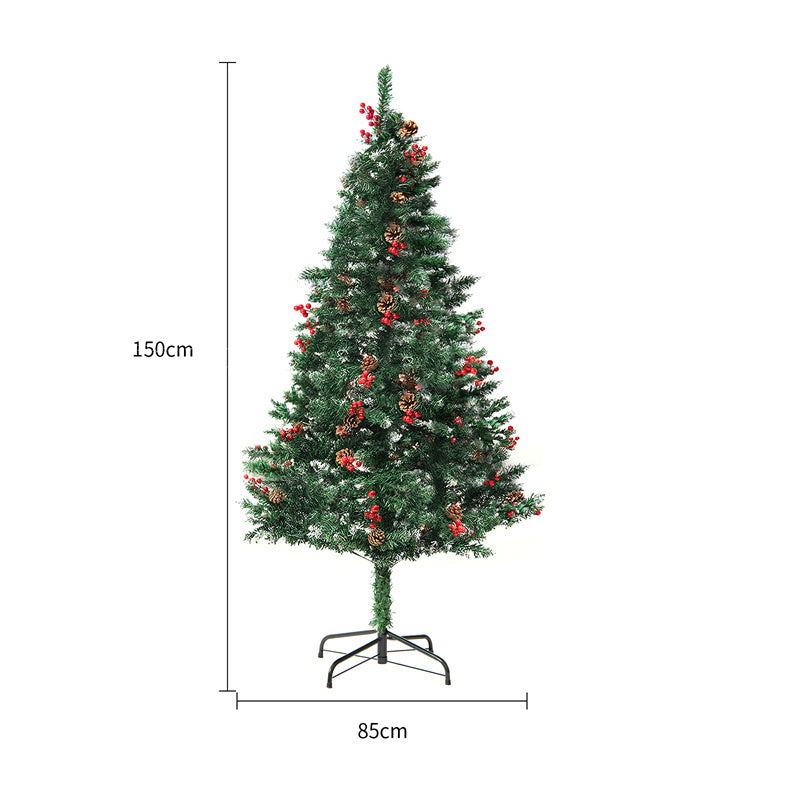 Christmas Tree PVC Artificial Snow Tree – Window Decoration Cedar Tree with Lights for Christmas