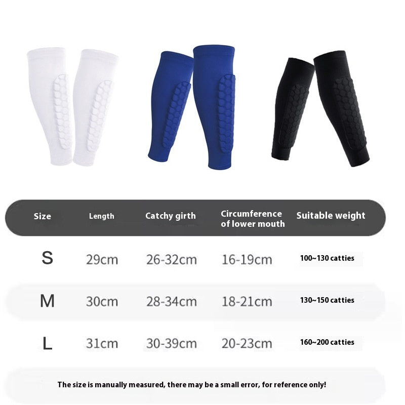 Men's Non-Slip Honeycomb Shank Protection Socks – Anti-Collision Sports Socks