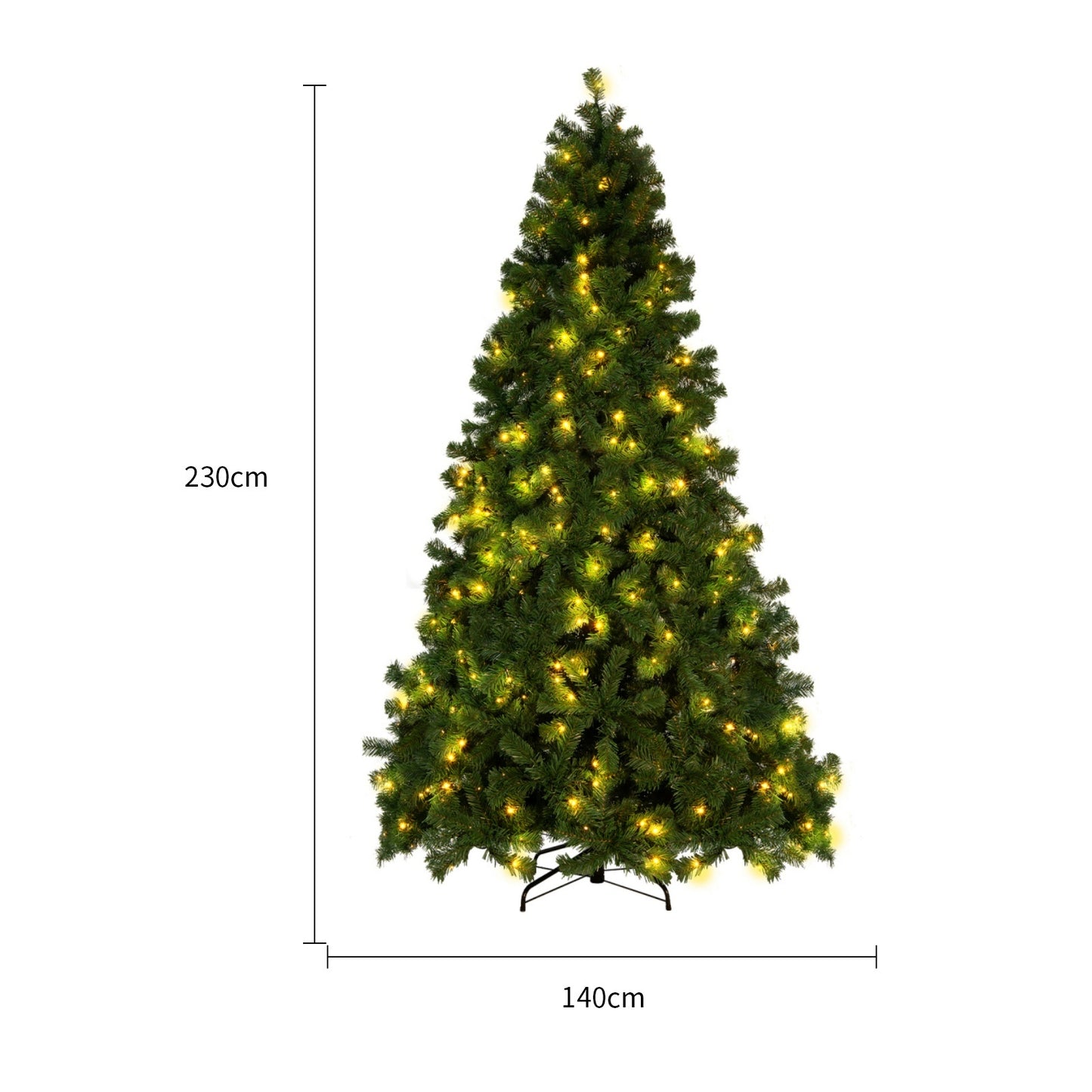 Christmas Tree PVC Artificial Snow Tree – Window Decoration Cedar Tree with Lights for Christmas