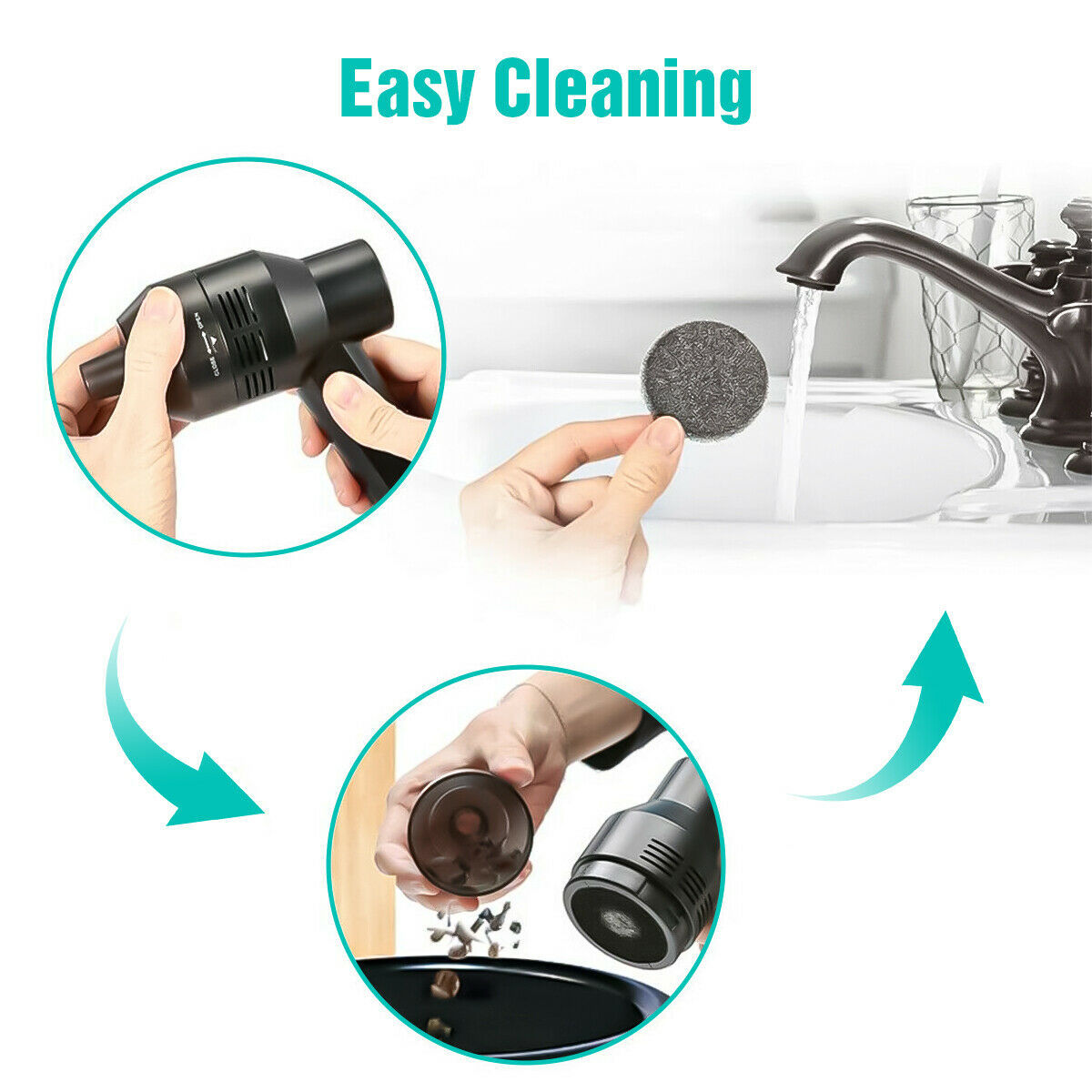 USB Keyboard Vacuum Cleaner - Cordless Rechargeable Mini Computer Cleaner with Cleaning Gel for Car, Laptop, PC, Piano, Pet Dust